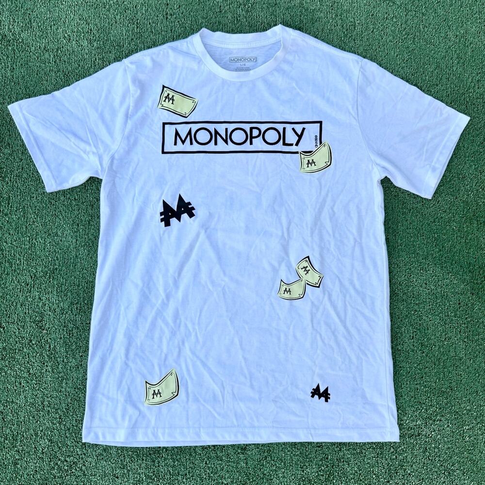 MONOPOLY White Graphic T Shirt